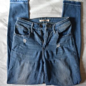 Levis high rise skinny jeans